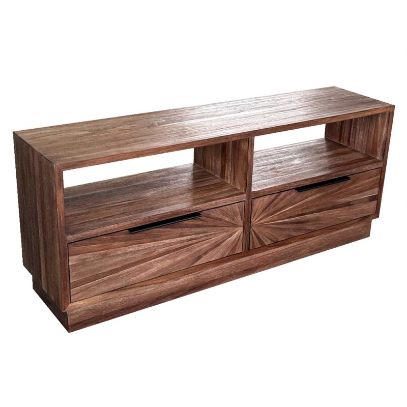 Rachel 2 Drawer TV/Entertainment Unit Dark Teak