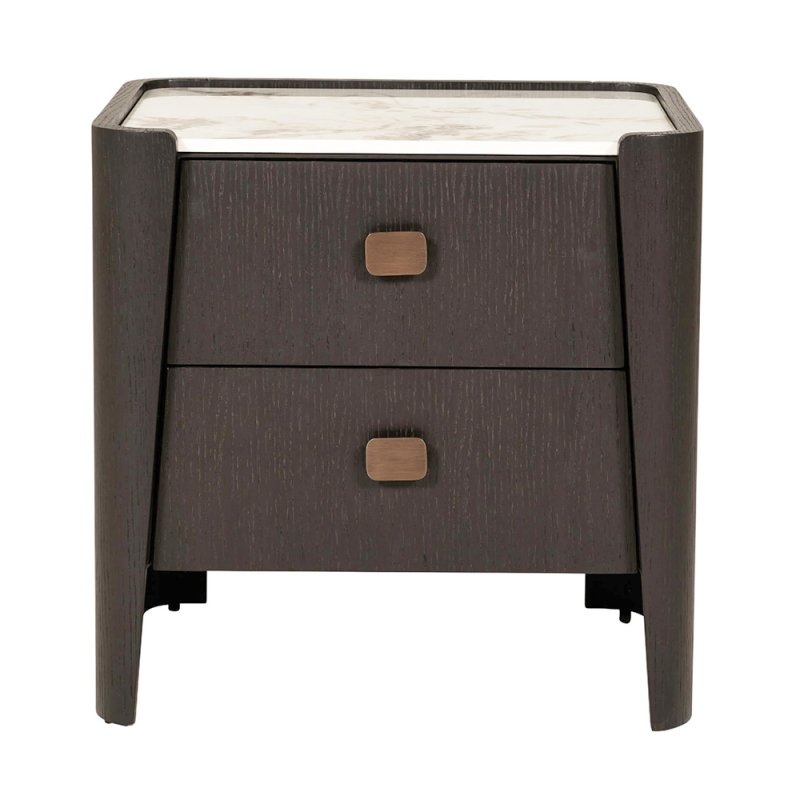 Rio 2 Drawer Bedside Locker Ebony