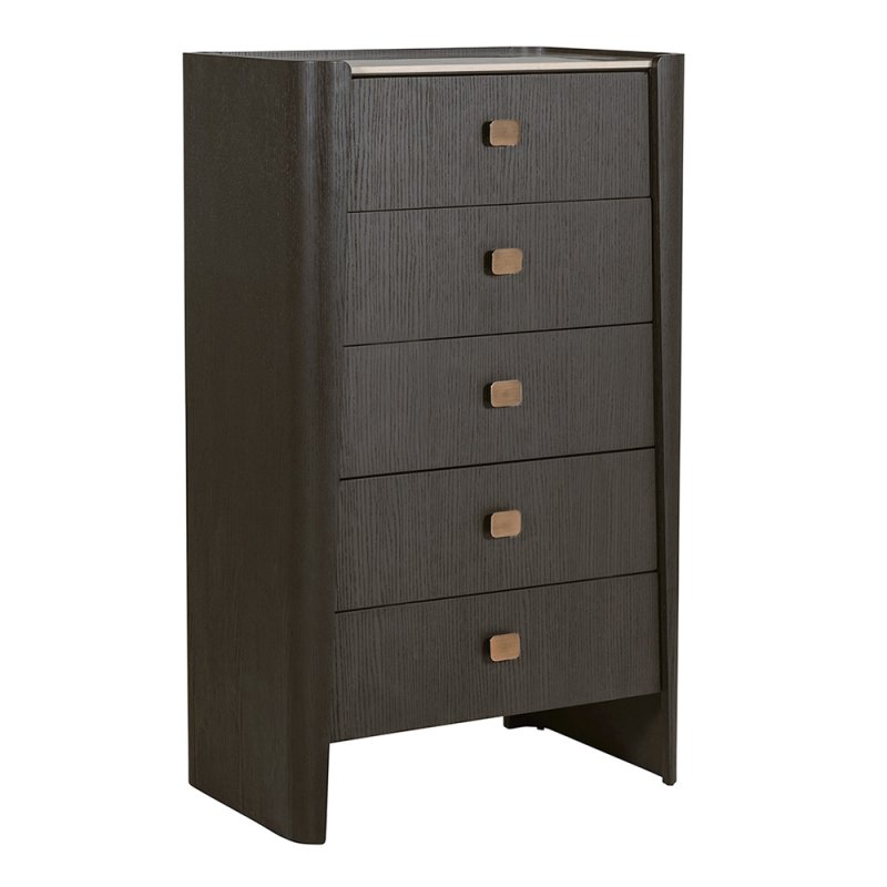 Rio 5 Drawer Tallboy Ebony