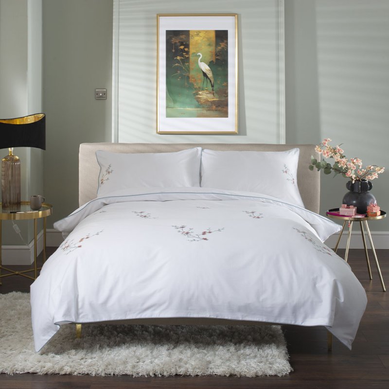The Lyndon Company Cherry Blossom King Duvet Cover Set Teal