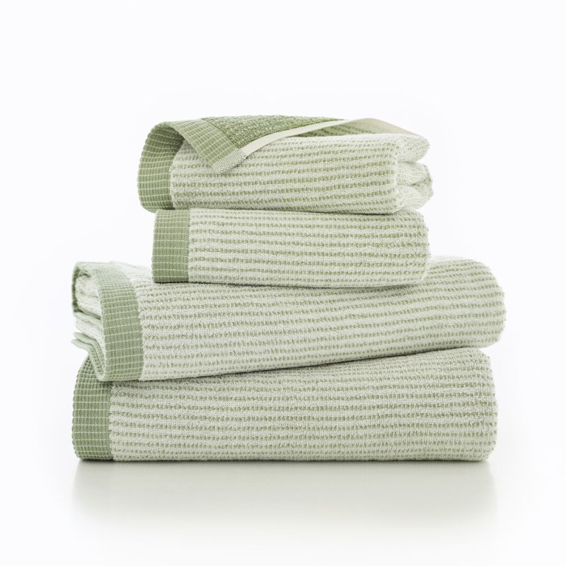 DEYONGS Willow Weave Stripe Hand Towel Sage