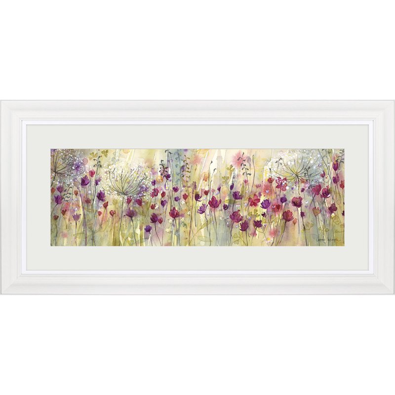 Artko Spring Floral Pods Panel 112cm x 57cm Picture By Catherine J Stephenson White Frame