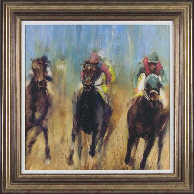 Camelot The Race is On! 73cm x 73cm Picture Bronze Frame