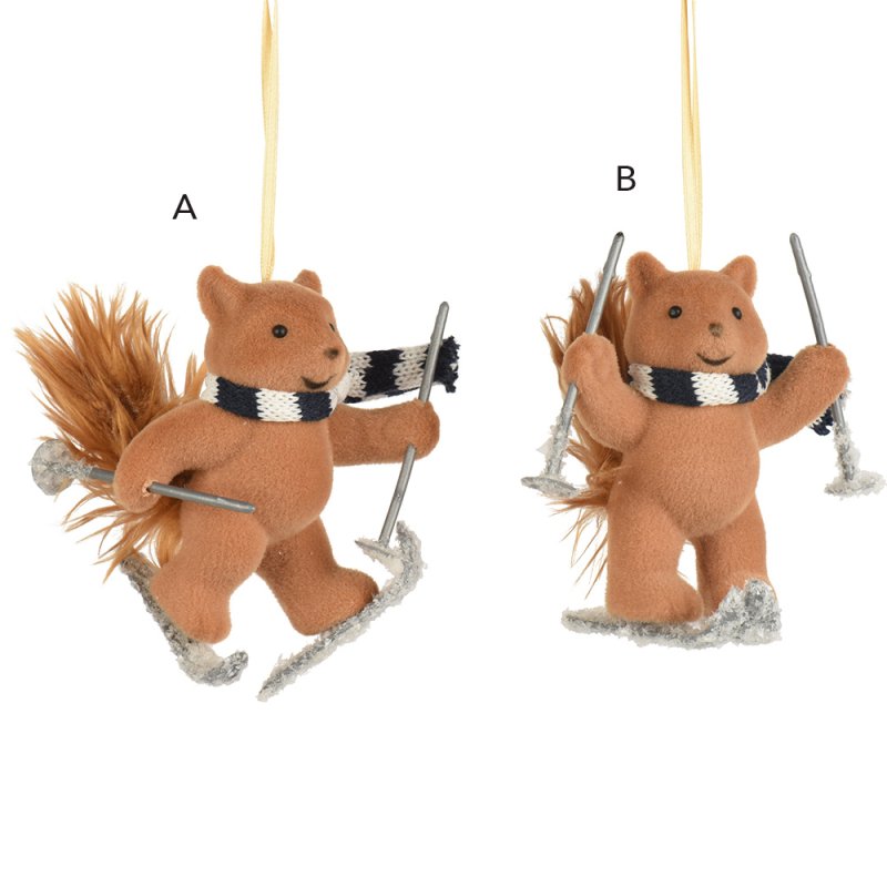 Hanging Fox With Flock 11cm (Choice of 2)