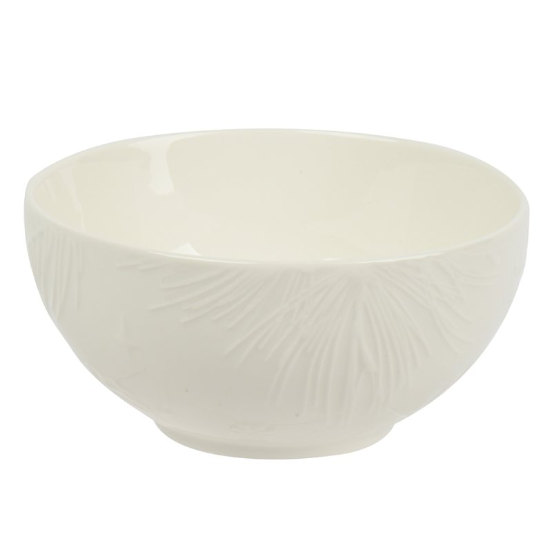 Cereal Bowl With Pinecone Leaf