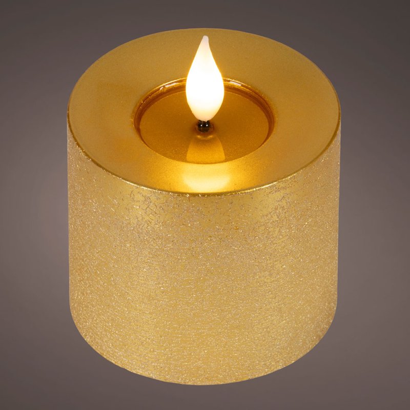 LED Realistic Candle Gold 9.5cm