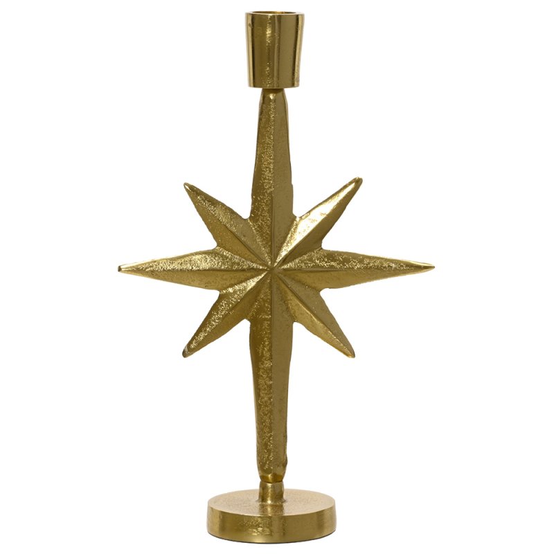 Star Candleholder Gold 26cm