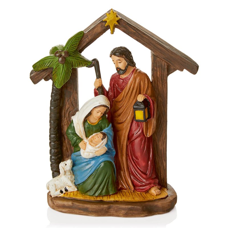 Nativity Scene In Stable 13cm