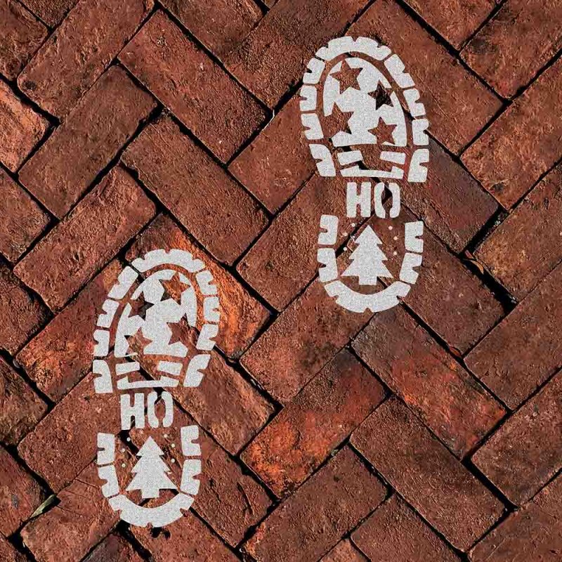 Santa Boot Stencil 16cm x 25cm (Set Of 2)