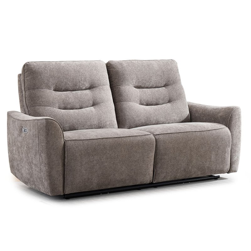 Camden 2.5 Seater Sofa Electric Reclining Fabric Stone