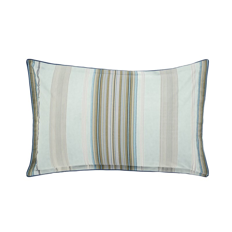 Bedeck Of Belfast Oscar Standard Pillowcase Pair Teal & Olive