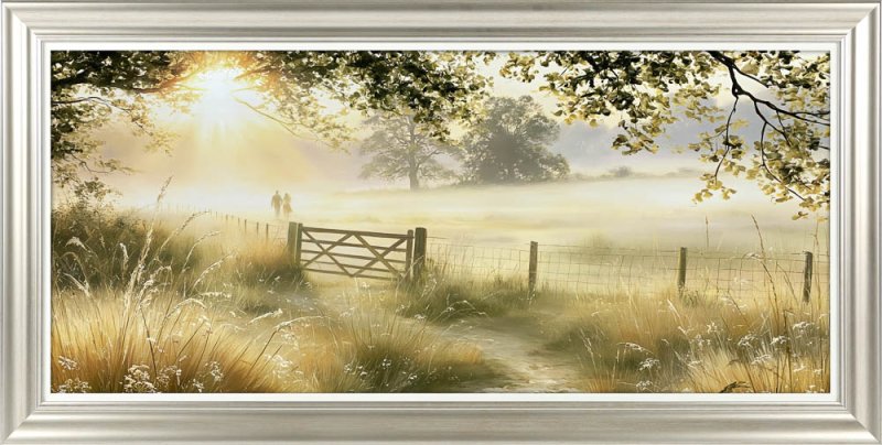 The Memory of Summer 111cm x 56cm Picture By M Torelli Silver Frame