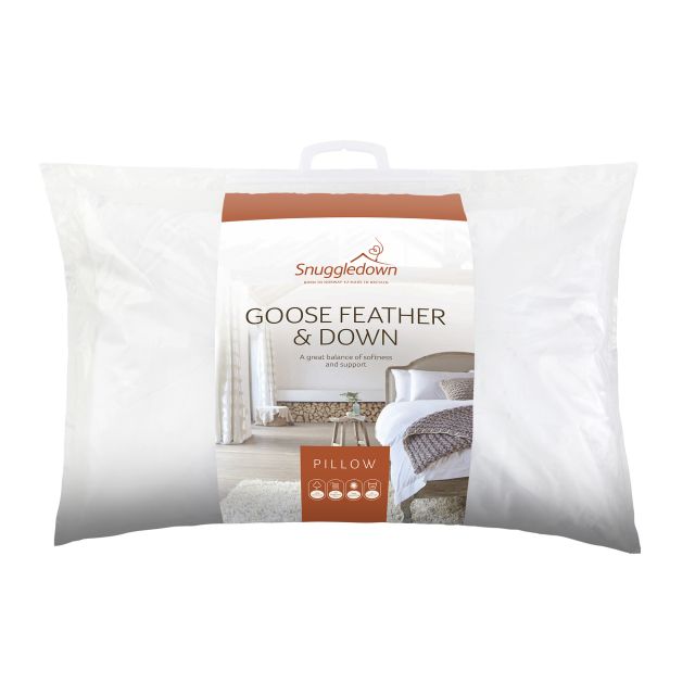 Snuggledown Goose Feather Down Medium Firm Pillow Pillows