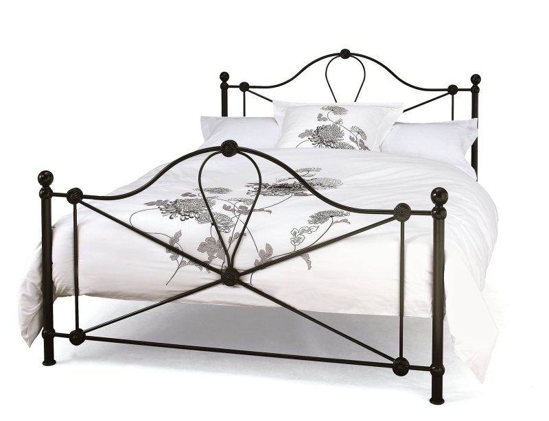 Lyon Metal King (150cm) Bedstead Black