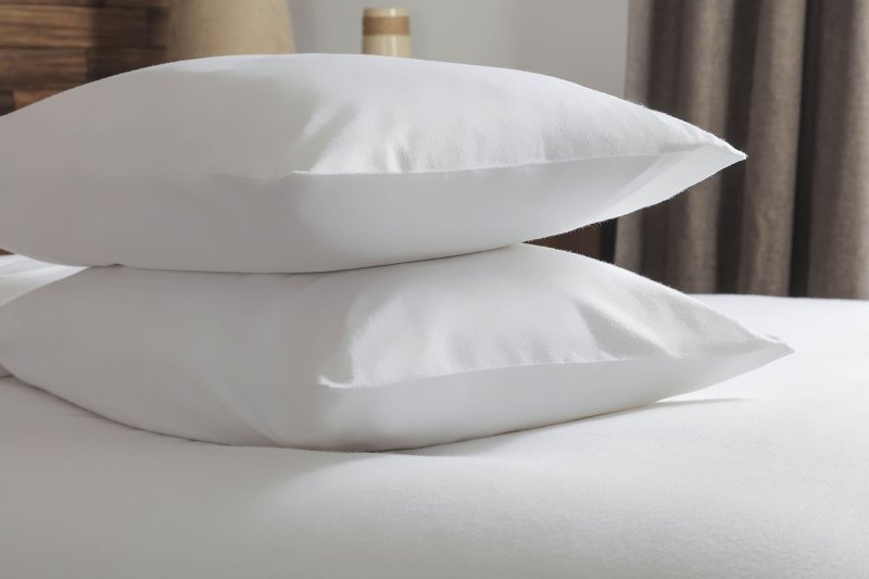 Brushed Cotton Pillowcase Pair White