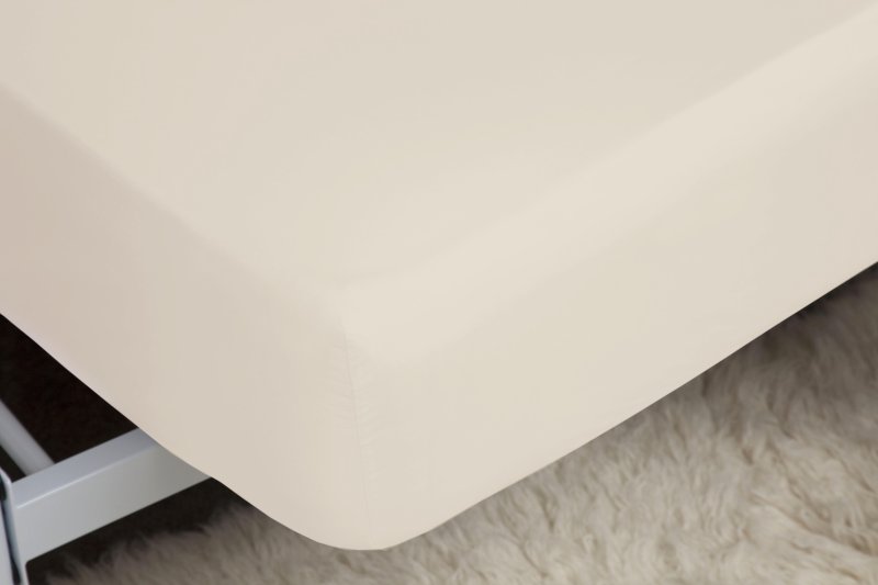 Brushed Cotton Single Fitted Sheet (12") Cream