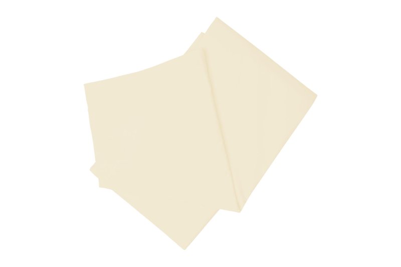 Brushed Cotton Single Flat Sheet Cream