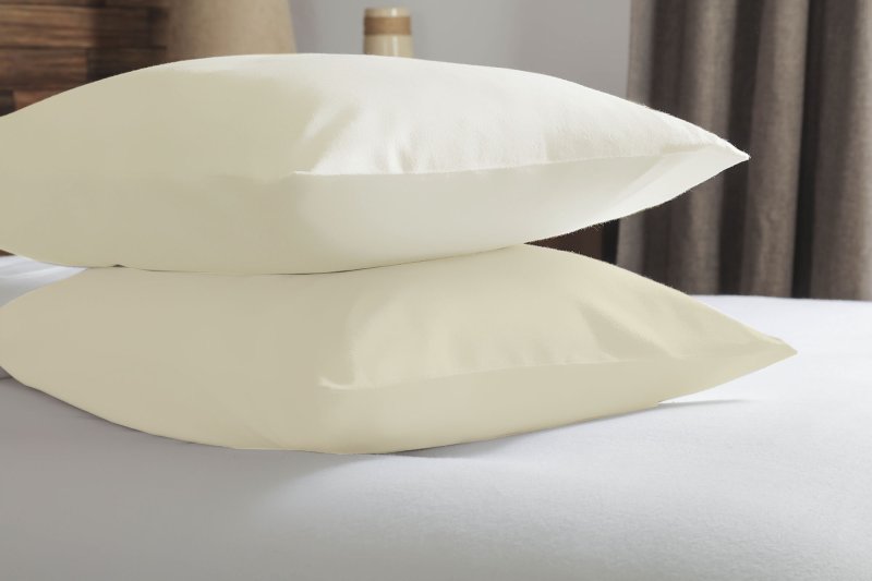 Brushed Cotton Pillowcase Pair Cream