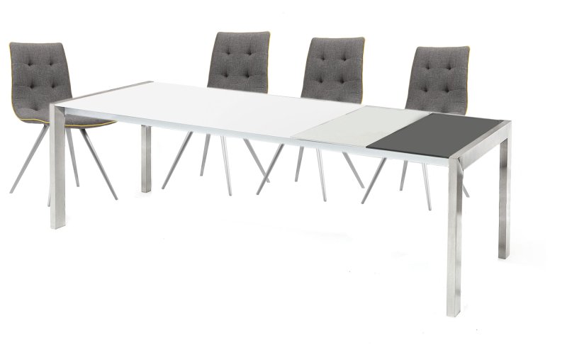 Tortina 6-10 Person Extending Dining Table + 4 Rimini Chairs