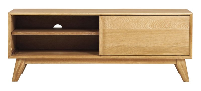 Bjorn Oak Narrow 1 Door TV Unit