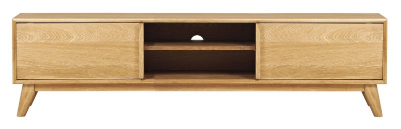 Bjorn Oak Wide 2 Door TV Unit