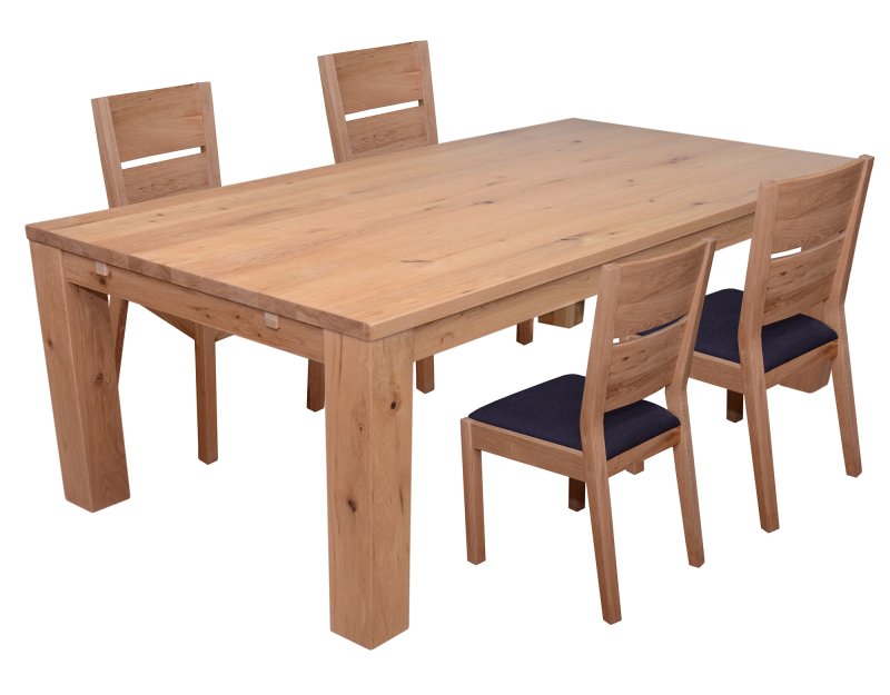 Castillo 6-8 Person Extending Dining Table + 4 Castillo Chairs