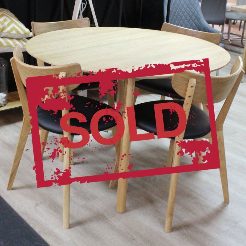Bjorn 4 Person Dining Table + 4 Pero Chairs SOLD