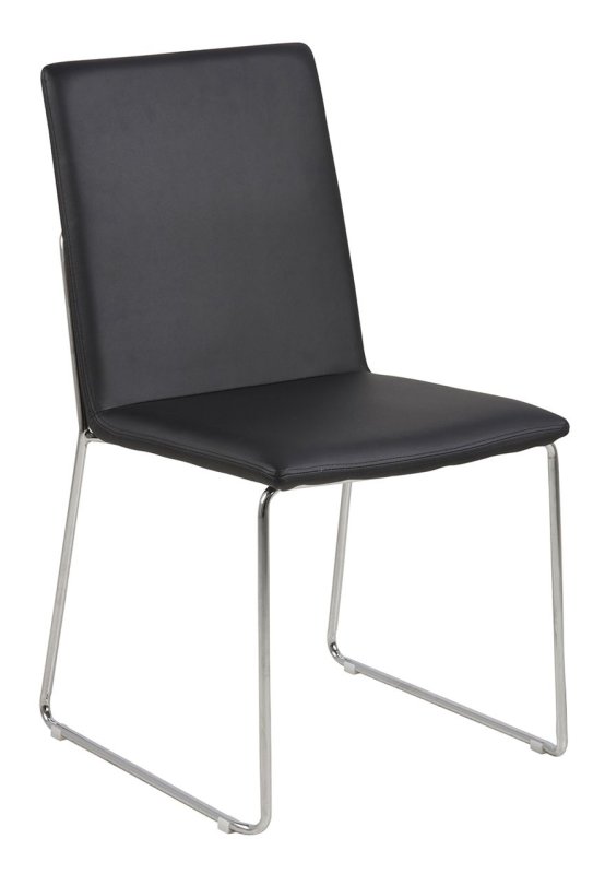 Kitos PU Leather Look  Black Dining Chair