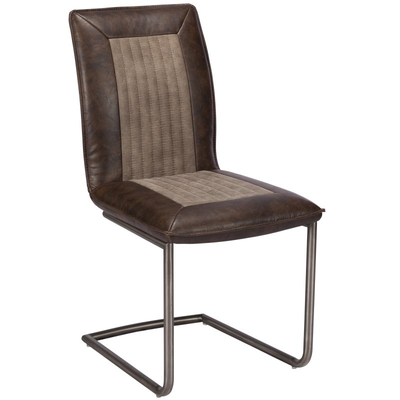 Timothy Dining Chair Faux Leather Brown