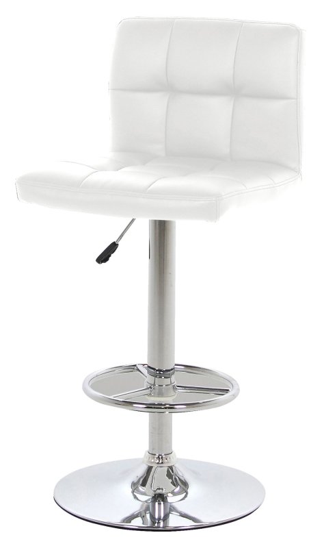 Hot Bar Stool Faux Leather White