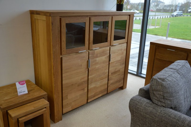 Lucca 3 Door Glass Display Cabinet