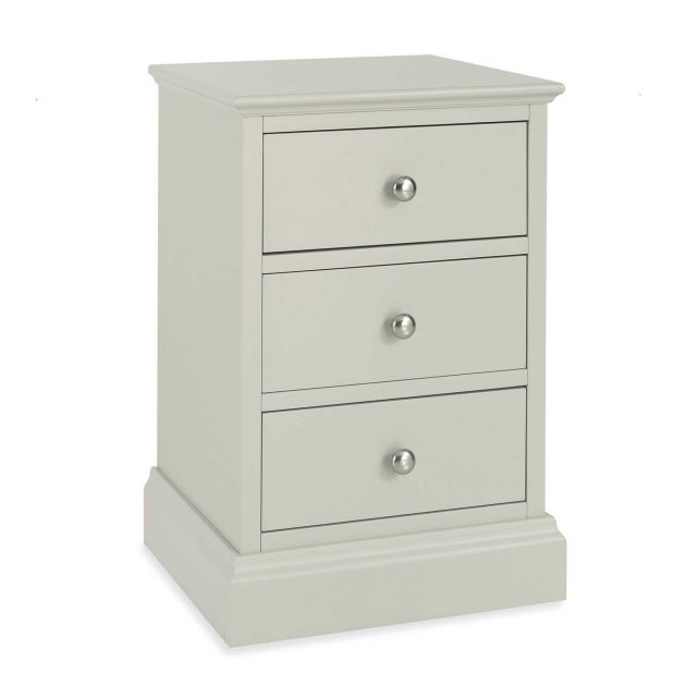 Julie 3 Drawer Bedside Locker Grey Bedside Lockers & Bedside Tables