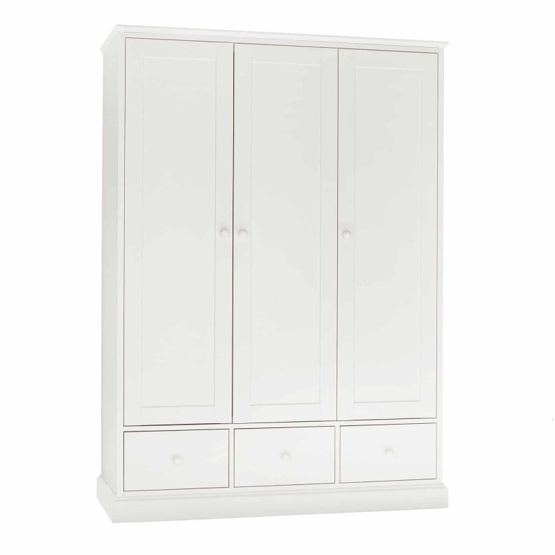 Julie 3 Door Wardrobe White Unassembled 