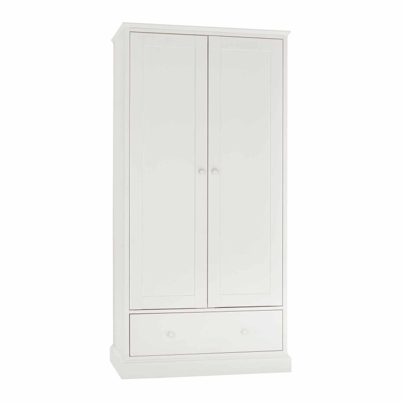 Julie 2 Door Wardrobe White Unassembled 