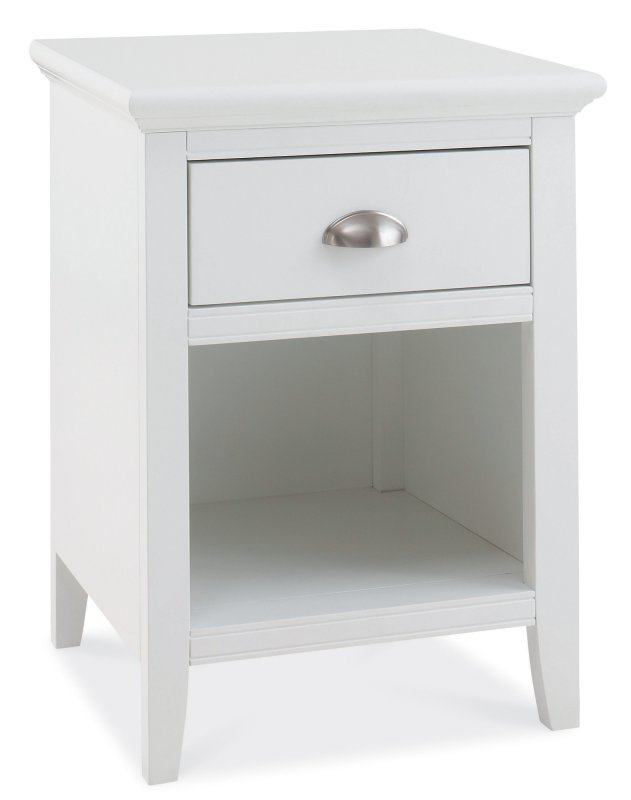 Lipari 1 Drawer Bedside Locker White 