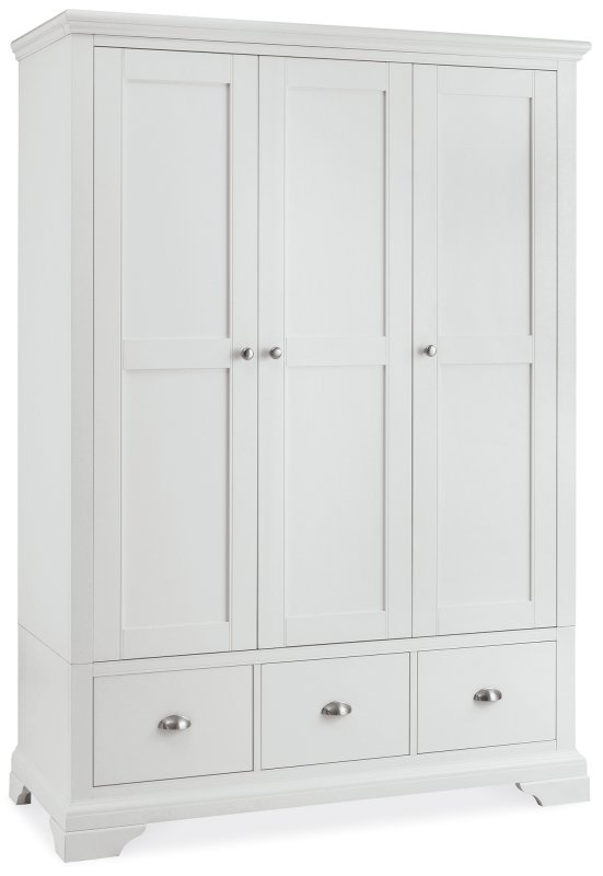 Lipari 3 Door Wardrobe White 