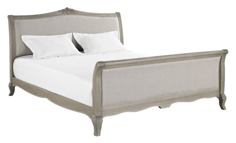 Willis & Gambier Willis & Gambier Camille Oak King (150cm) Upholstered High End Bedstead