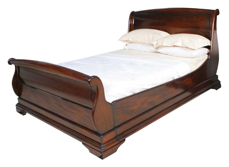 Normandie Bedstead Mahogany (Multiple Sizes & Styles)