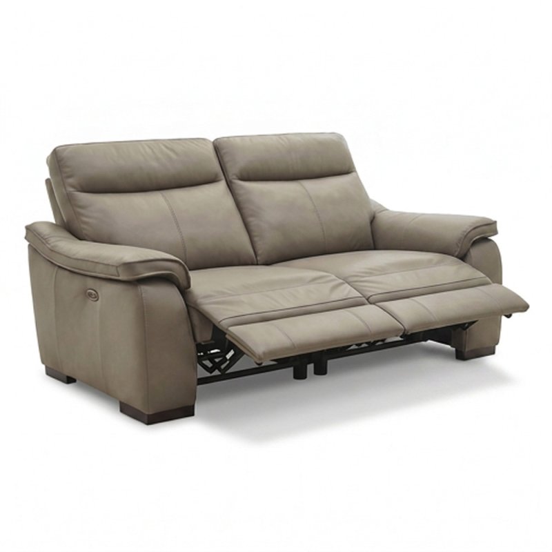 Vincenzo 2 Seater Electric Reclining Sofa With USB Charging Port Leather Category 20