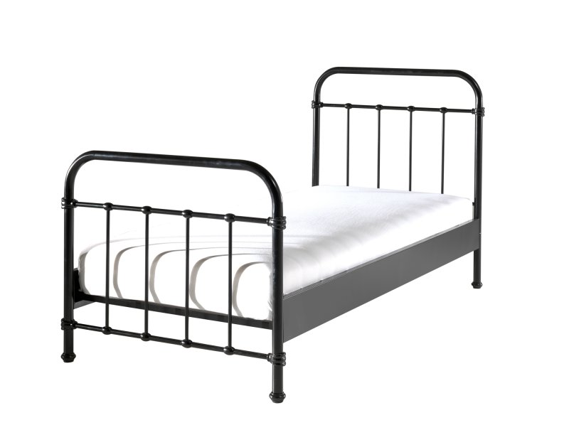 Vipak New York Single Bedstead Black