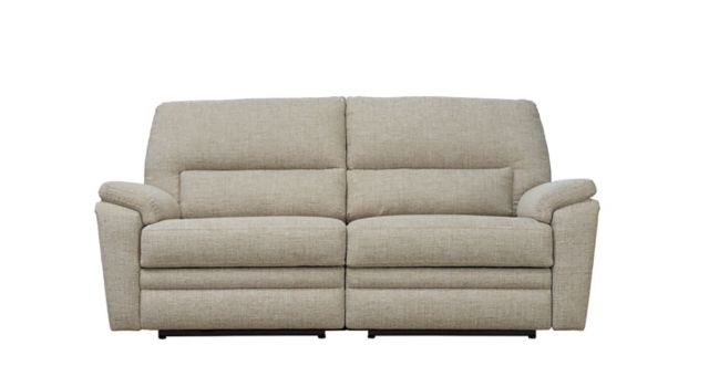 Hampton Double Power Recliner 2 Seater Sofa With Button Switches Fabric A