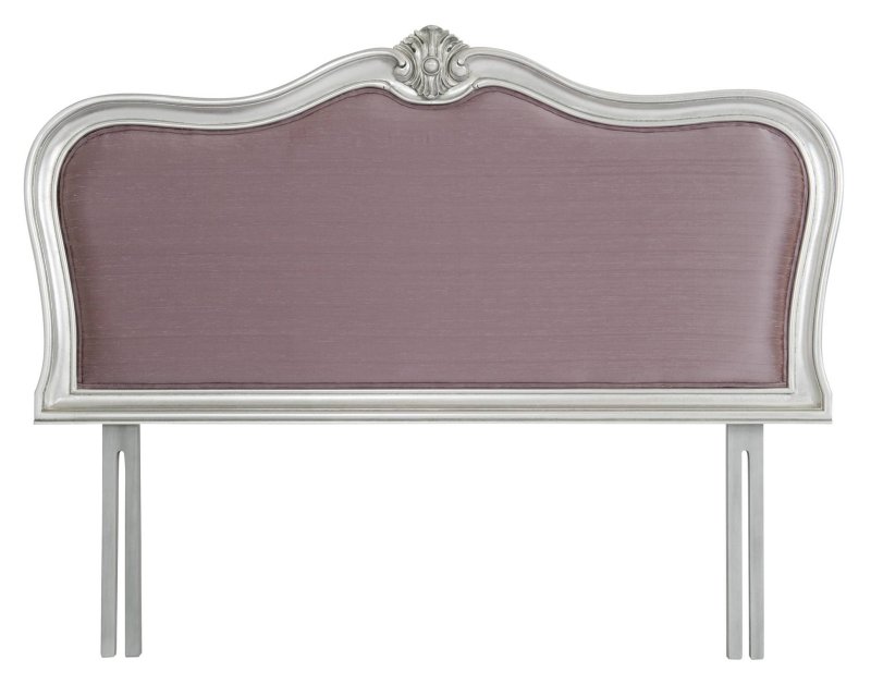 Araminta Silver Leaf Double (135cm) Upholstered Headboard