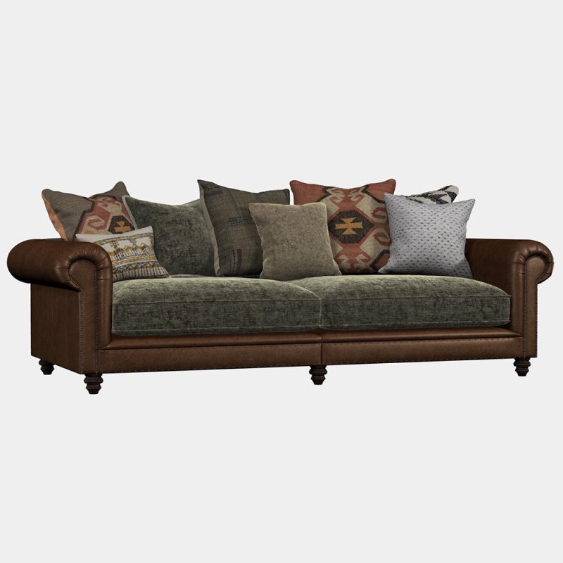 Tetrad Constable 4 Seater Sofa Leather & Fabric 4