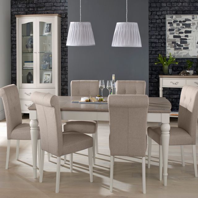 Freeport 4 6 Person Grey Washed Oak Extending Dining Table Freeport 4 6 Person Grey Washed Oak Extending Dining Table Upholstered Fabric