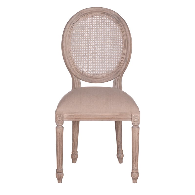 Georgia Rattan Back Dining Chair Rustic Brown