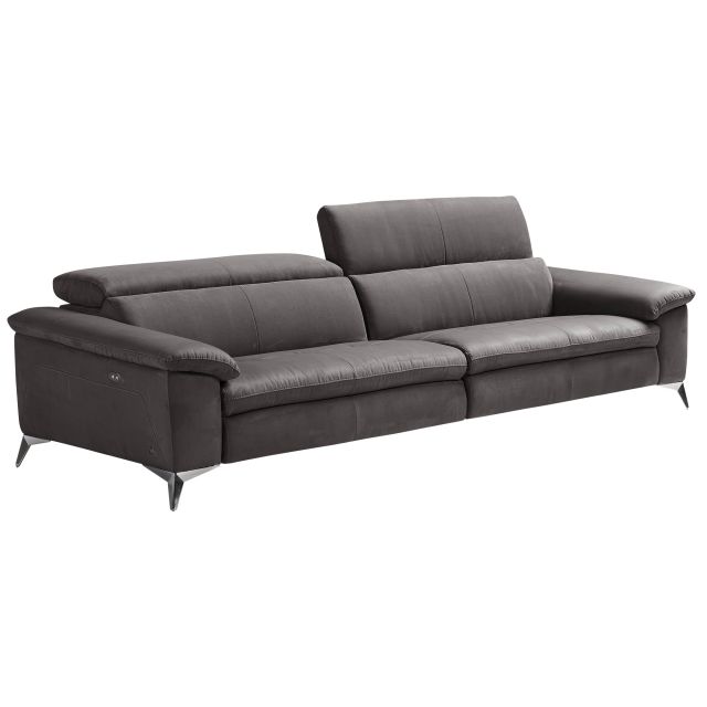 Martine 4 Seater Sofa With 2 Electric Recliners Microfibre Fabric