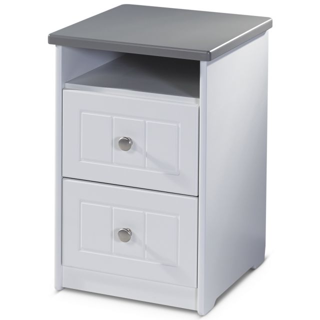 Zinnia 2 Drawer Bedside Locker White Bedside Lockers & Bedside Tables Meubles
