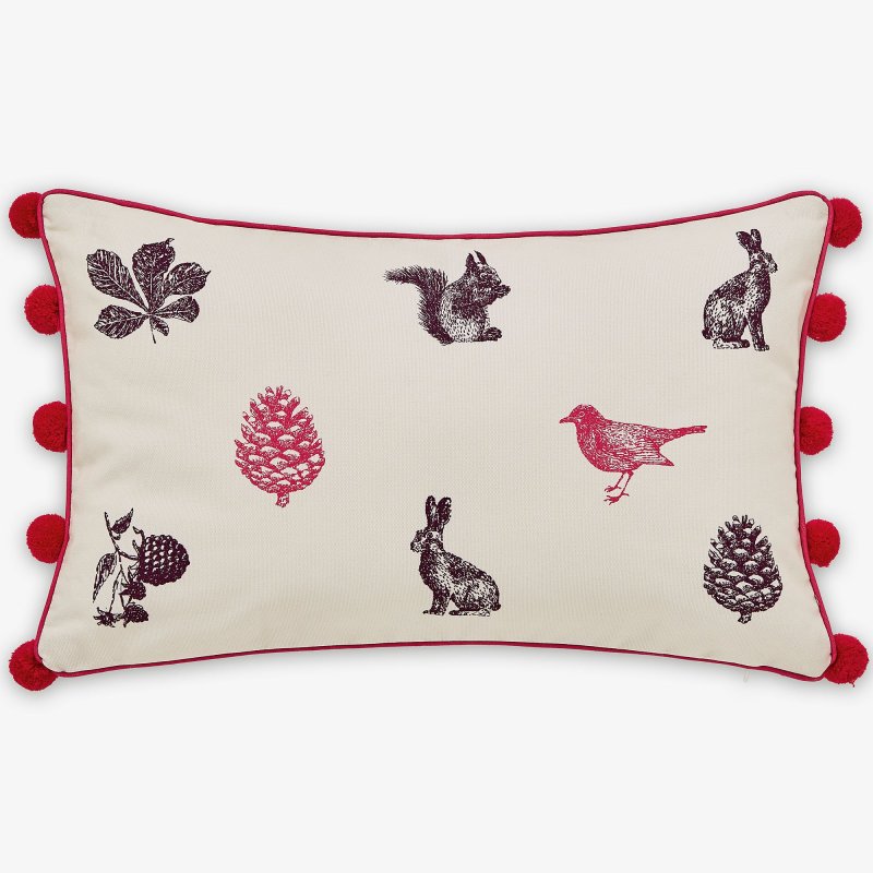 Joules Harvest Garden Cushion Bilberry 30cm x 50cm Meubles