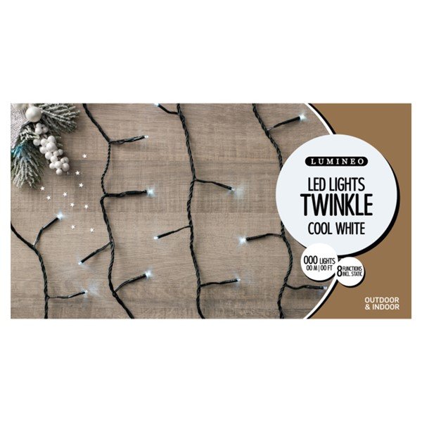 180 Twinkle LED Lights White