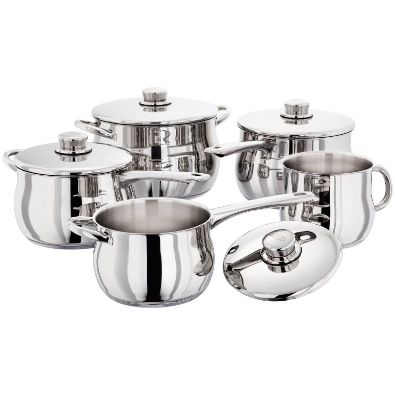 Stellar 1000 5 Piece Deep Saucepan Set with Casserole Dish 